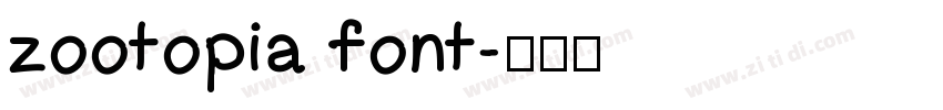zootopia font字体转换 zootopia font字体转换